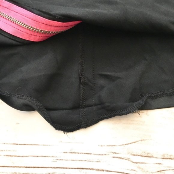 Black silk racerback tank with real pink zippers - Picture 8 of 8